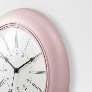 Настенные часы СКАЙРОН, d=30 см, розовые