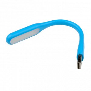 Светильник-фонарь переносной Uniel, прорезиненный корпус, 6 LED, питание от USB-порта. Упаковка-картон, цвет-синий.