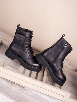 Гриндерсы/ Демисезонные Женские Ботинки G1530-1 Black