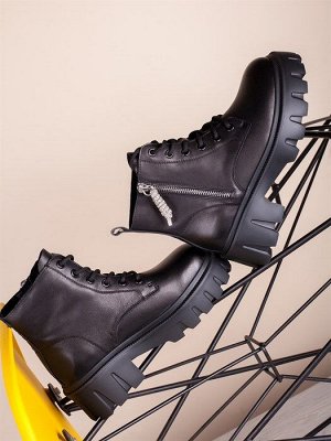 Гриндерсы/ Демисезонные Женские Ботинки 8750-1 Black