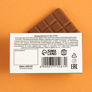 Шоколад молочный «От бабочек в животе»: 27 г