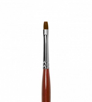 Кисть Roubloff GN2-05,0RT GN23R коричневая синтетика/ плоская 5/ ручка фигурная бордовая