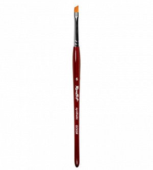 Кисть Roubloff GC6-06,0RN GC63R рыжая синтетика/ плоская 6/ ручка фигурная бордовая