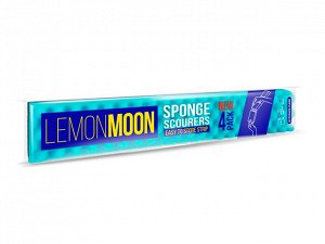 "Lemon Moon" Набор губок для посуды, отрывные 4шт. 9,6х6,4х2,7см L110B