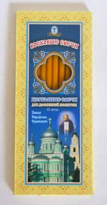 Свечи восковые алтарные &quot;С МОЛИТВОЙ ВОДИТЕЛЯ&quot; (12 шт, 19 см)