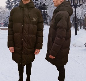 Куртка-парка мужская черная/Теплая мужская куртка