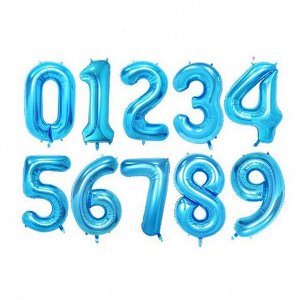 Надувная цифра, синяя/Фольгированный шар в форме цифры