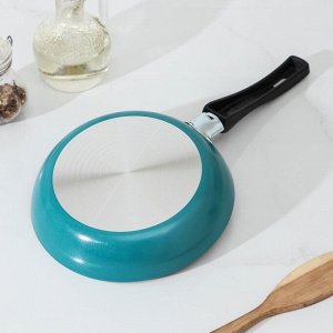 SCOVO Сковорода Colibri, d=18 см, пластиковая ручка, антипригарное покрытие, цвет голубой
