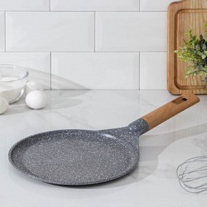 Сковорода блинная литая Pancake, d=24 см, индукция, цвет серый мрамор