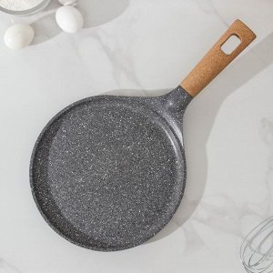 Сковорода блинная литая Pancake, d=24 см, индукция, цвет серый мрамор