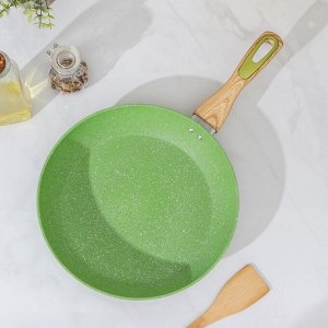 Сковорода Доляна Green, d=26 см, индукция, антипригарное покрытие, цвет зелёный