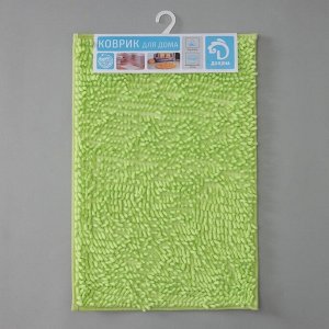 Коврик Доляна «Букли длинные», 40x60 см, цвет зелёный