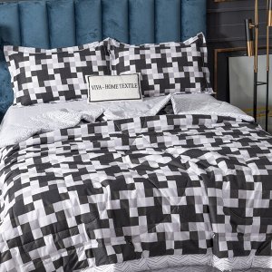 Viva home textile Комплект постельного белья Сатин с Одеялом (простынь на резинке) OBR059