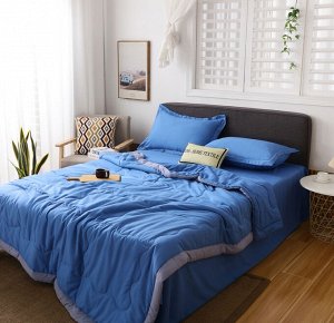 Комплект постельного белья Однотонный Сатин с Одеялом FB013