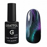 GRATTOL COLOR GEL POLISH 9D CAT EYE 02, 9 МЛ