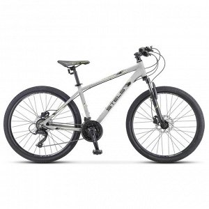 Велосипед 26" Stels Navigator-590 D, K010, цвет серый/салатовый, размер 18"