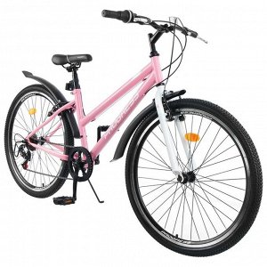 Велосипед 26" Progress Ingrid Low, цвет розовый/белый, размер рамы 15"