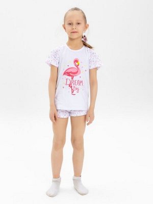 Комплект: Футболка, шорты "Flamingo" для девочки (754741996)