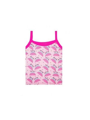 Купальник майка/футболка с арбузами "Арбузики на розовом" для девочки (92305)