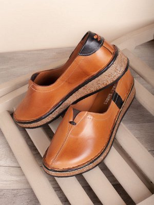 Комфортные женские туфли на плоской подошве/ Слиперы (7405-04)
