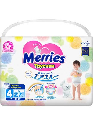 Трусики-подгузники для детей Merries, размер L 9-14 кг./27 шт.
