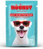 MOONSY для собак пауч &quot;ДОГ БЕФСТРОГАНОВ&quot; говядина со спирулиной 80г *25