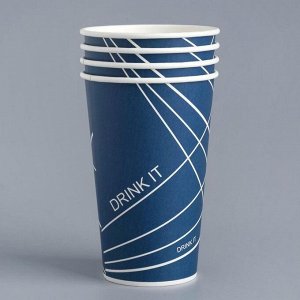 Стакан бумажный "Drink it" для горячих напитков, 400 мл, диаметр 90 мм