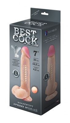 Фаллоимитатор неоскин F&F BEST COCK 7" на присоске, L 165 мм D 42 мм