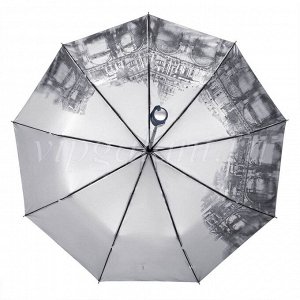 Женский зонт 616 Universal в три сложения серебро внутри