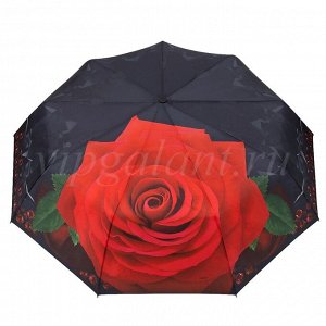 Зонт женский 2737 Diniya 3 сл с/а 9 спиц полиэстер роза