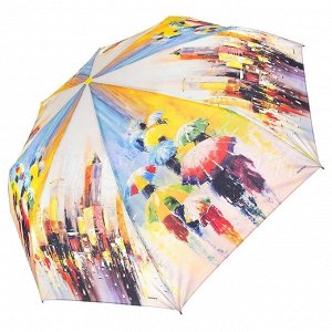 Зонт женский 29815R RAINDROPS 3 сл с/а полиэстер цветная ручка