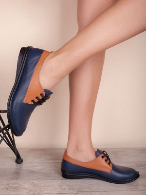 Топсайдеры/ Женские мега комфортые туфли из натуральной кожи (0555-02)