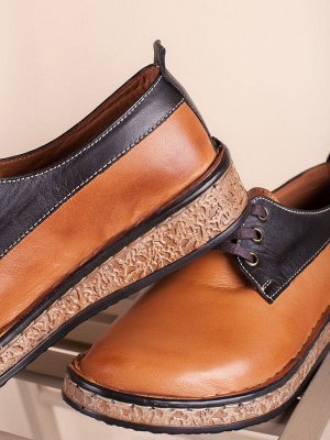 Комфортные женские туфли на плоской подошве/ Слиперы (7555-04)