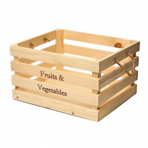 Ящик для овощей и фруктов, 40 ? 33 ? 23 см, деревянный