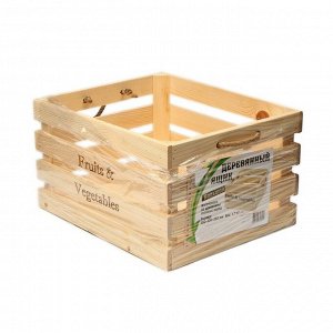Ящик для овощей и фруктов, 40 ? 33 ? 23 см, деревянный