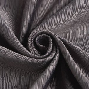 Штора портьерная  "Фактура"цв.серый,на шторн.ленте 250*265 см,100% п/э