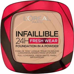 Лореаль Париж, пудра «infaillible 24h fresh wear» нового поколения, 30мл, 130 True Beige, Loreal Paris EXPS