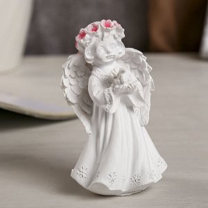 Сувенир полистоун "Белоснежный ангел в платье с книгой" МИКС 11х6,5х5,5 см