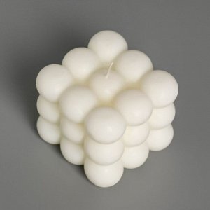Свеча фигурная "Бабл куб", 6 см, белая