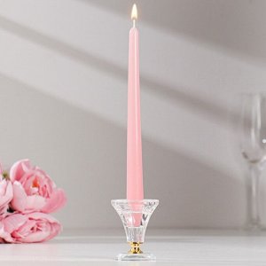 Набор свечей античных, 2,3х 24,5 см, 5 ч, 55 г, 4 штуки, светло-розовая