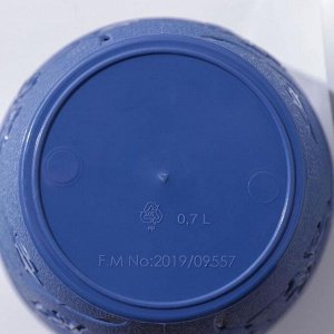 Кашпо со вставкой Lucky Friday Boho, 700 мл, d=11,5 см , цвет сумрачно-синий