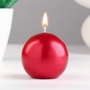 Свеча-шар, 5,5 см, 9 ч, 97 г, рубиновый блеск