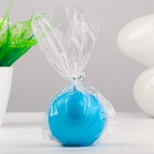 Свеча-шар, 5,5 см, 9 ч, 97 г, голубой блеск
