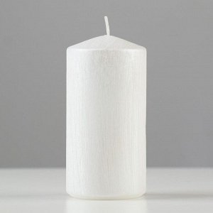 Свеча - цилиндр "Винтаж", 5х10 см, белый перламутр
