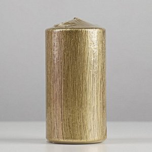 Свеча - цилиндр "Винтаж", 5х10 см, золотая