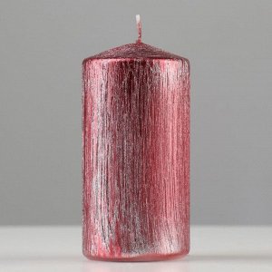 Свеча - цилиндр "Винтаж", 5х10 см, красная