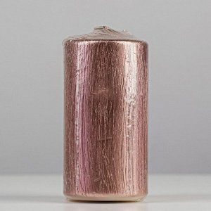 Свеча - цилиндр "Винтаж", 5х10 см, светло розовая