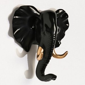 СИМА-ЛЕНД Декор настенный-вешалка &quot;Слон&quot; 11 x 10.5 см, черный
