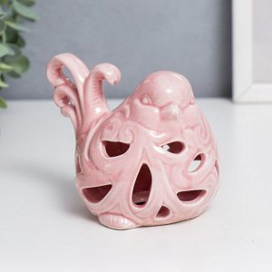 Фигурка керамика «Воробушек с узорами на крыльях и хвосте», 8.2x7.8x12 см, МИКС
