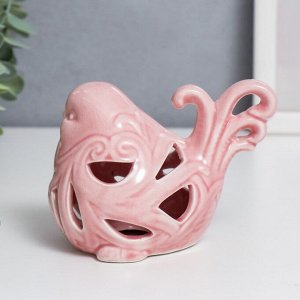 Фигурка керамика «Воробушек с узорами на крыльях и хвосте», 8.2x7.8x12 см, МИКС